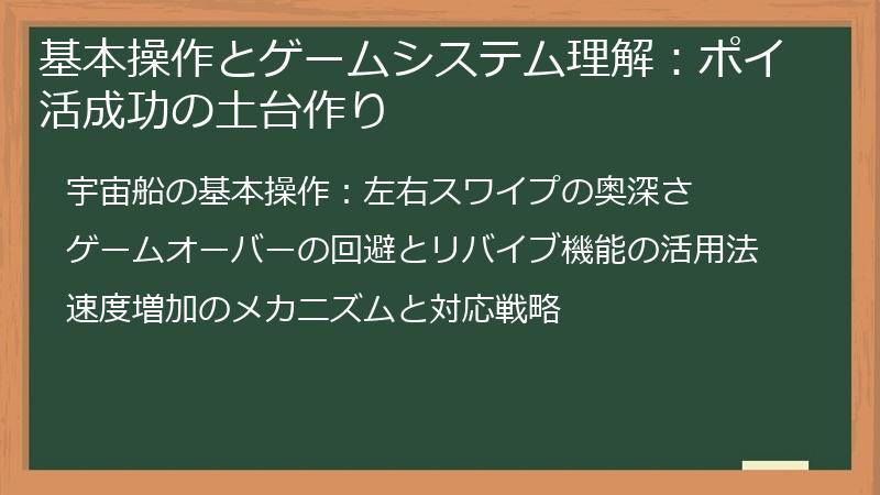 基本操作とゲームシステム理解：ポイ活成功の土台作り
